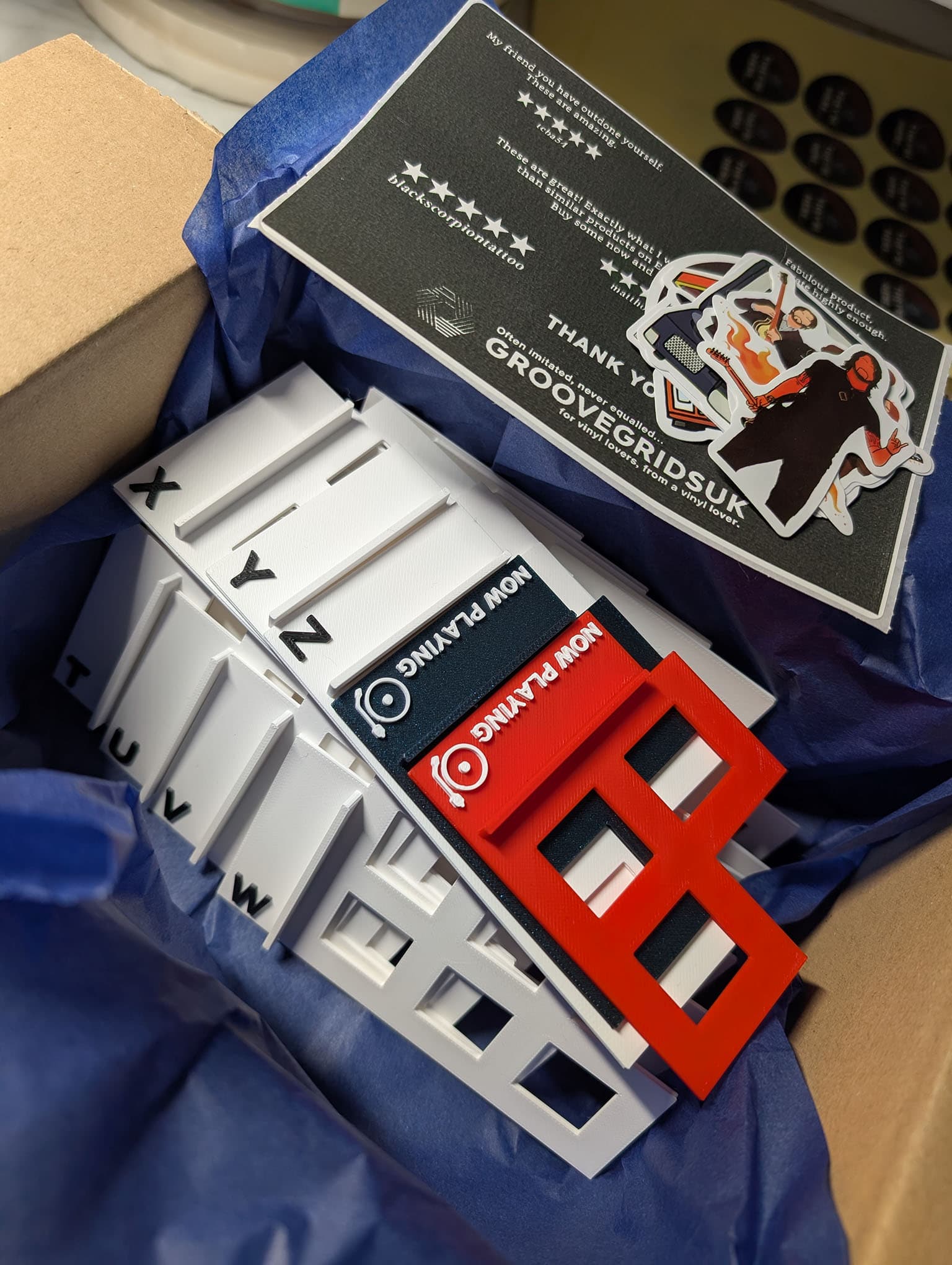 Portrait image of Full A-Z GrooveGrids vinyl dividers