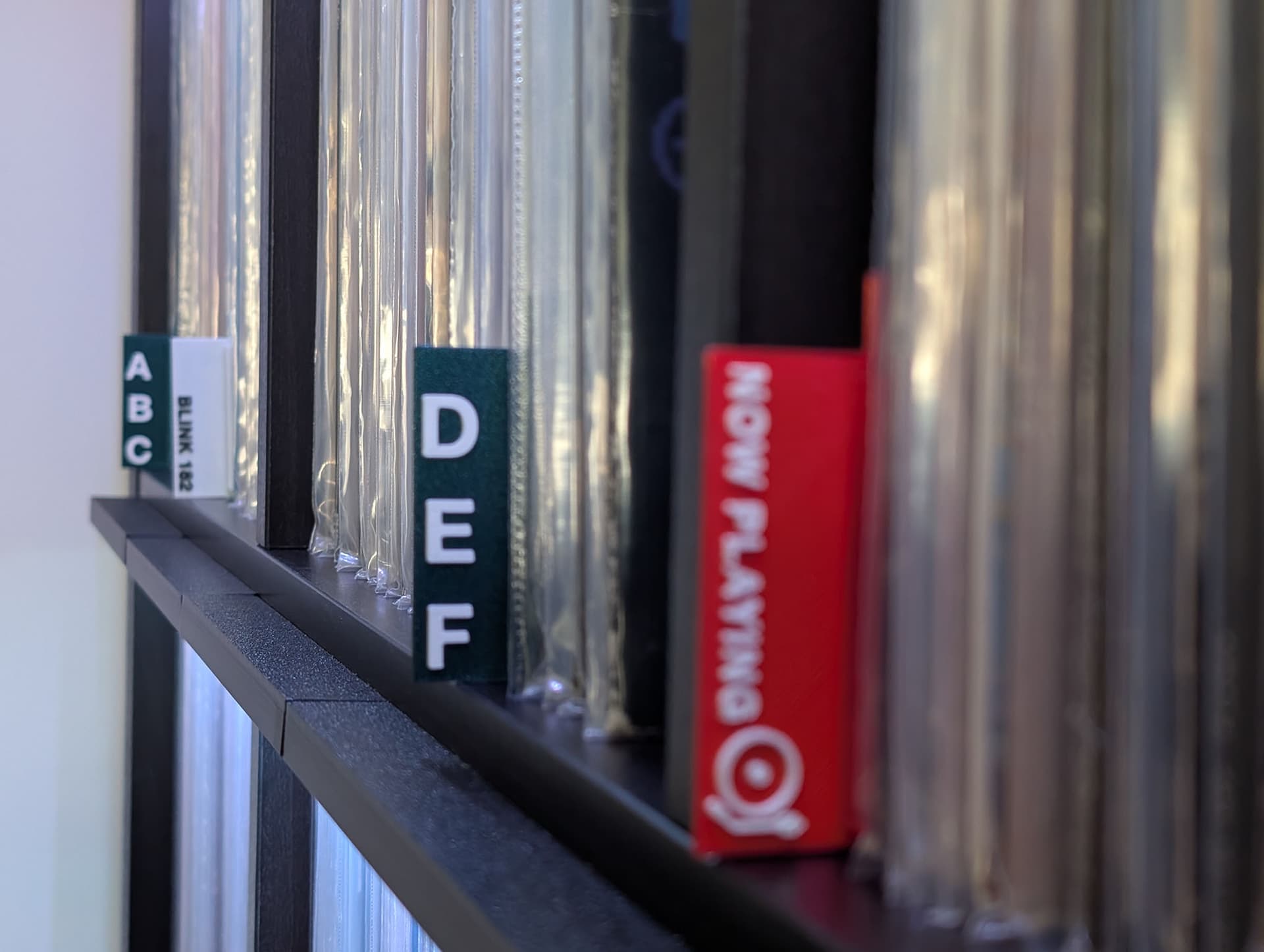 Short A-Z Version 1 dividers in a vinyl collection