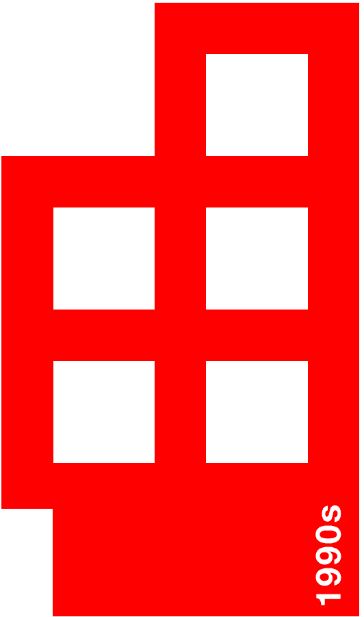 Red custom 1990s GrooveGrids divider
