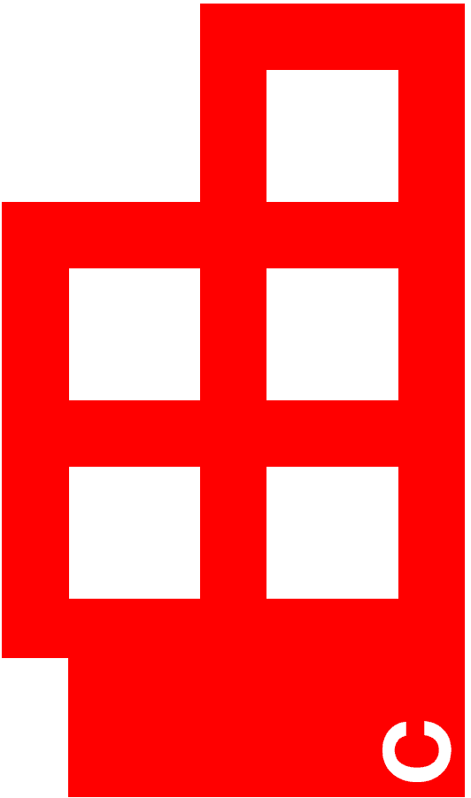Red GrooveGrids C vinyl divider